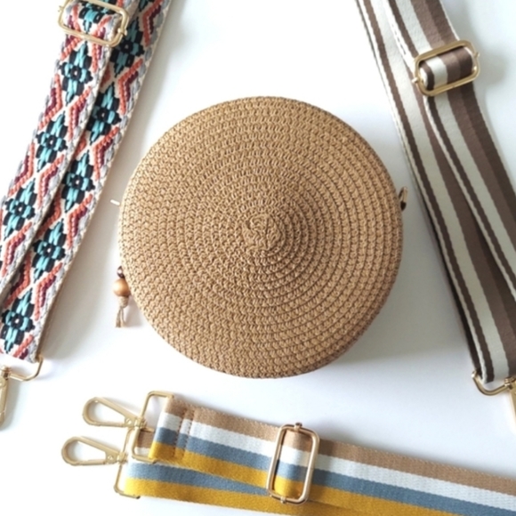 Bags Rayna Round Straw Purse Base Dark Poshmark